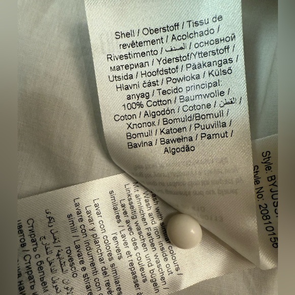 B.YOUNG Jussi Shirt with Embroidered Peter Pan Collar - Bright White Size 6 - Picture 12 of 14